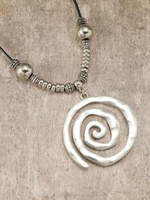 Dây chuyền mặt dây xoắn phong cách biển khơi dành cho nữ, dây chuyền choker đính hạt phong cách Bohemian. - Dây chuyền mặt dây xoắn - Xem 6