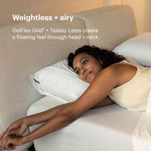 Harmony Pillow Talalay Latex Foam Cooling Pillow For Combo Or Side Sleepers 360º Hex GelFlex Grid For No-Pressure Support And Luxurious Weightless Feel - Standard Medium Feel Med Height - 國王 - 高個 - 查看 6