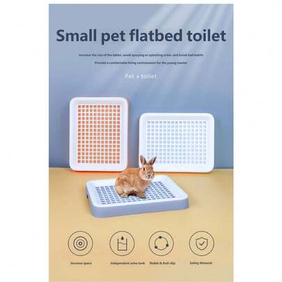 Inodoro para mascotas desmontable, lavable, a prueba de salpicaduras y fácil de limpiar, diseñado específicamente para conejos y chinchillas. Este es un accesorio pequeño para mascotas.