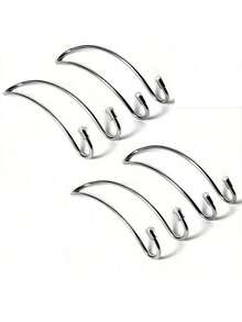 4pcs Stainless Steel Car Hooks, Seat Back Hanger, Non-Magnetic Dual Hooks With Silicone Anti-Slip Pad, Tightly Fit Headrest Rod, No Noise During Driving - Stainless Steel Hooks - View 10