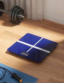 Weight Scale,Highly Accurate Digital Bathroom Body Scale,Digital Weighing Machine For People,High-Definition Display & USB Charging,Intelligent Power On And Off Weight Scale - Blue - View 6