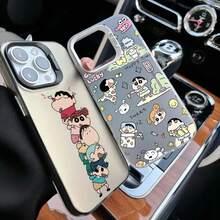 Funda de teléfono con diseño de dibujos animados de Crayon Shin-chan para Phone17air, 16, 15, 14, 13, 12, 11 - z8 - Ver 3