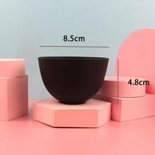 Large Black Silicone Mask Mixing Bowl Set, Facial Care Bowl, DIY Mud Mask Beautician Supplies - Multicolor - View 9