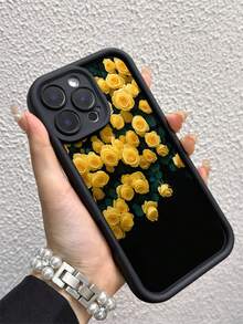 1 ốp lưng điện thoại TPU mềm mờ, in UV họa tiết hoa hồng vàng dễ thương, phù hợp với 17 Pro Max, 16 Pro Max, 15 Pro, 14 Pro Max, 13, 12, 13 Pro, 12 Pro Max, 11 Pro Max, 7/8 Plus, XS Max, XR - Nhiều màu - Xem 5