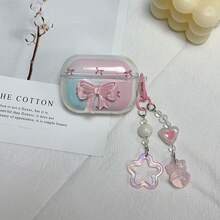 Hộp đựng tai nghe hình hoa tulip nơ thanh lịch kèm mặt dây chuyền, tương thích với Apple Pro/Thế hệ thứ 2, ốp bảo vệ tai nghe Pro 3, thiết kế tối giản dành cho nữ, hộp đựng 4 tai nghe. - Nhiều màu - Xem 11