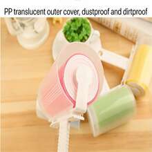 1个可重复使用的宠物毛发去除滚筒 - 配有符合人体工程学的手柄和粘毛刷，可水洗的宠物美容工具，适用于家具、衣物、家居清洁和宠物美容 - 1手柄帶蓋(顏色隨機髮) - 查看 3