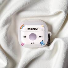 1pc Cartoon Music Player Protective Case Compatible With Airpods Pro 3, Pro 2, Apple 3rd Gen, 4 Earphones - Multicolor - View 4