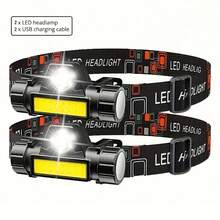 LiHangStar 1/2/4pcs Outdoor Super Bright LED Headlamp, USB Rechargeable Front Light, Adjustable Lighting Angle, Magnetic Headlamp Flashlight, Suitable For Camping, Running, Fishing, Emergency - High-brightness Headlamp - View 10