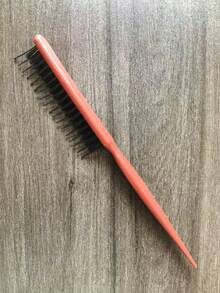 三排窄齿尖尾梳，长柄，适用于打造蓬松发型、卷发、沙龙造型和化妆 - 彩色 - 查看 3