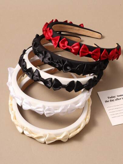 1 Stück hochwertige schwarze gefaltete Schleife Haarspange Haarband, rutschfeste breite Kante, elegantes Haarteil Haaraccessoire für Frauen