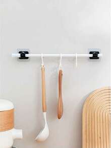 5pcs No Drill Wall Hooks, Hanging Hooks For Bathroom, Bedroom, Closet, Entryway - Black - View 2