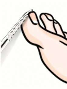 Bộ dụng cụ xử lý móng chân mọc ngược bằng thép không gỉ (1/3 món) - gồm dũa móng hai mặt, dụng cụ nâng, xẻng và đẩy móng; dùng để làm sạch, loại bỏ móng chân mọc ngược và làm sạch chất bẩn trên móng chân. - A - Xem 7