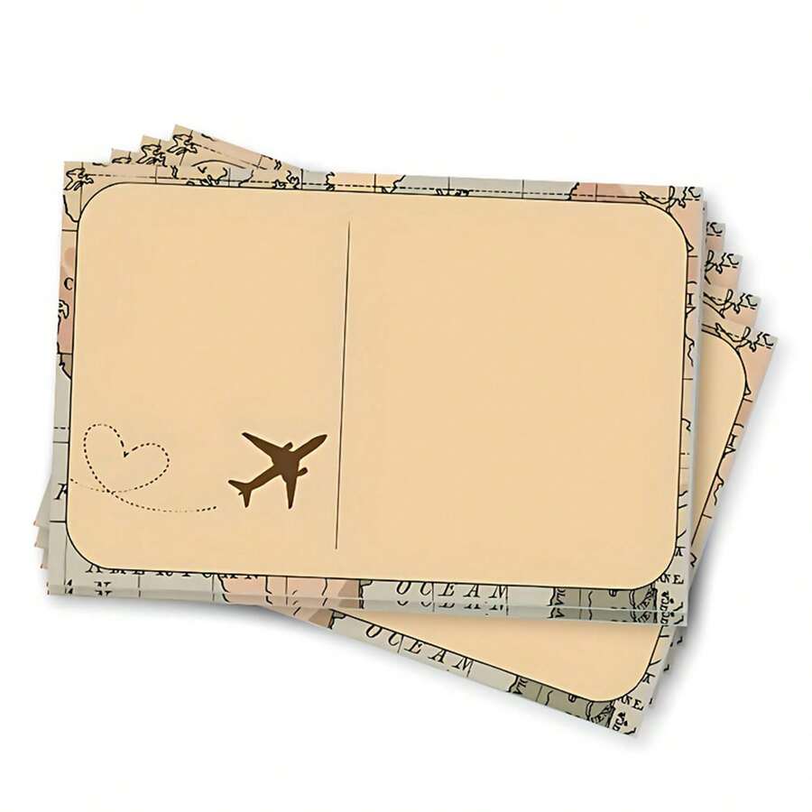 Conjunto de 20/40 Cartões Postais de Viagem - Cartões Postais Vintage com Tema de Viagem, Avião, Cores Pastel - Para Viajantes, Aniversários, Agradecimentos, Melhoras - Cartões de Lembrança para Diários, Presentes - Compatíveis com Álbuns de Cartões Postais e Scrapbooking, Ilustração de Avião