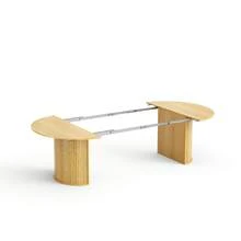 45"-105"|Table Only|Transformer Table - MDF Wood Extendable Round Dining Table, Expandable Dining Table, Elegant And Functional Design, Perfect For Dining Room,Natural - Natural - View 6