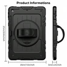Case Compatible With Ipad 9th/8th/7th Generation (2021/2020/2019 Models, 10.2-Inch), 6th/5th Generation (9.7-Inch, 2018/2017 Models), With 360° Rotating Stand Support; 10th-Gen 10.9-Inch (2022), 5th/4th-Gen Air 10.9-Inch; Compatible With IPad Mini 7 A17 Pro (2024) And Mini 6 (2021) 8.3-Inch; Case - Red + Blue - Red + Blue - View 3