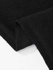 Plus Size Men's Casual Retro Washed Round Neck Sleeveless Tank Top - Black - View 8