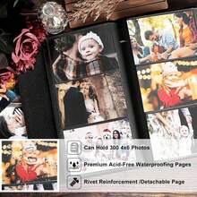 Ywlake Photo Album 4x6 500 Pockets Photo, Extra Large Capacity Family Wedding Picture Albums Holds 500 Horizontal And Vertical Photos Black - Đen - Xem 8