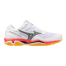 ウエーブファントム 3 Zapatilla de Balonmano para Unisex-Adulto - Blanco/Negro/Naranja - Ver 6