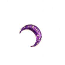 1pc New Creative Moon Brooch - A Stylish Lady's Pin Accessory With Anti-Glare Effect - Purple - View 6