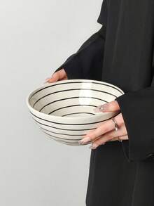 1 chiếc bát salad phong cách retro tối giản, bát súp gốm kiểu Bắc Âu, bát salad trái cây và sữa chua dày dặn được vẽ tay. - Nhiều màu - Xem 15