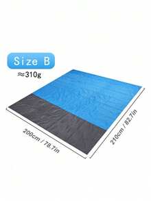 Extra Large Waterproof Beach Blanket, Foldable Waterproof Pocket Beach Mat, Portable Lightweight Picnic Beach Mat, Outdoor Picnic Blanket, Waterproof Anti-Sand Beach Blanket, Anti-Sand, Portable Outdoor Blanket, Ideal For Picnics, Travels, Camping And Hiking, Allowing You To Easily Enjoy Beach Fun And Say Goodbye To Dirt And Mess. - Blue - View 5