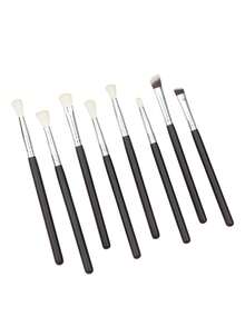 8件套眼部化妆刷套装，包括细节刷、晕染刷、黑色眼影刷 - 彩色 - 查看 6