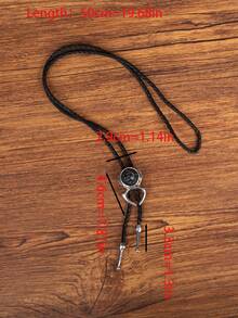 1/8件套行星宝石波洛领带，复古美式衬衫配饰，男女通用 - 彩色 - 查看 2