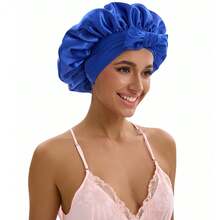 ZTZI Premium Satin Hair Protection Cap, Reusable Waterproof Shower Accessory - TT Matching Color Bow Round Hat - View 26