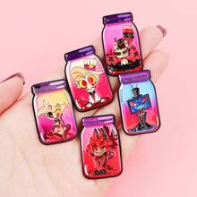 Cute Anime Figures Enamel Pins Cartoon Animals Brooch Pin Lapel Pin Badge On Backpack Clothing Accessories Fashion Jewelry Frineds Gifts - Black - View 8