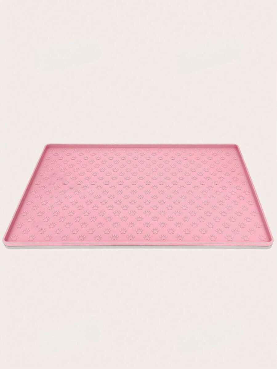 Silicone Multi-Claw Print Pet Placemat - Pink - View 1