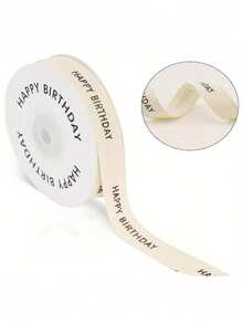 Ruban gros-grain élégant avec les textes "Merci", "Joyeux anniversaire" et "Occasion spéciale", convient pour l'emballage cadeau d'anniversaire, la décoration de gâteau, la décoration de fête et plus encore - Multicolore - Voir 9