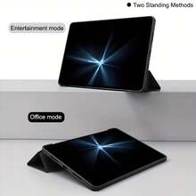 Suitable Compatible With Ipad 11th Generation Tablet Protective Case, Triple Fold Tablet Protective Cover, All-Inclusive Anti-Fall, Intelligent Sleep/Wake-Up, Multi-Angle Support Flat Plate, Minimalist Business Black, Compatible With Samsung Galaxy Tab S10 Lite/A11/A11 Plus 11" Tablet Case, Compatible With Ipad/ Galaxy Tab - Black - View 4