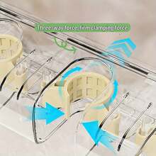 Wall Mounted Mop Holder Clip, No Drilling Bathroom Broom Mop Hanger Adhesive Hook Rack - View 4