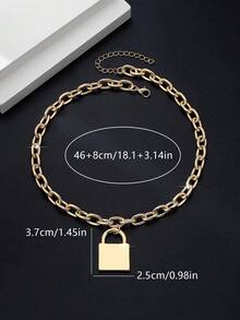 1 pieza Collar colgante personalizado de estilo punk casual y de moda para hombres - Amarillo Oro - Ver 5