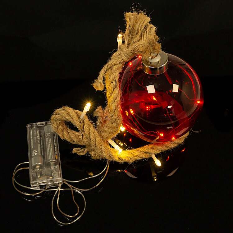 Bergner Christmas Light Ball With 16 LEDs And 12cm String - Assorted Model (3 Colors) - View 4