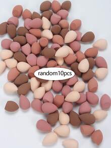 Random Mini Makeup Sponge, Helps Achieve Even And Seamless Foundation Application, Avoid Uneven Coverage. Apply By Dabbing Or Tapping For A Natural, Lightweight And Breathable Finish. Latex-Free Damp And Dry Dual-Use Makeup Sponge, Suitable For All Skin Types. - Multicolor - View 19