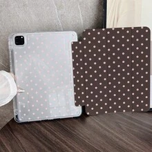 波点图案一体式翻盖平板电脑保护套，带笔槽，兼容 iPad 10.9/10.2/ Air 第五代/Pro 11/第十代/9.7/Air 2/（第七代）/（第八代）/ Air 4/5/ Pro 11/ 第十代 10.9 英寸 2022 款智能保护套/ Air 13(M3 2025)/ Air 11(M3 2025)/ Air 11(M3 2025)/ 11(A16 2025)，具备自动休眠/唤醒功能，时尚平板电脑配件，兼容小米 5/5PR/6/6PRO/7/7PRO/Galaxy Tab S10+/S9/A9。 - 彩色 - 查看 8