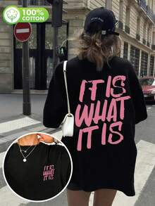 Women's Regular Skateboard Frog Print T-Shirt, Black, 100% Cotton Top, Suitable For Summer Wear, Pure Cotton T-Shirt Casual - Black - View 1
