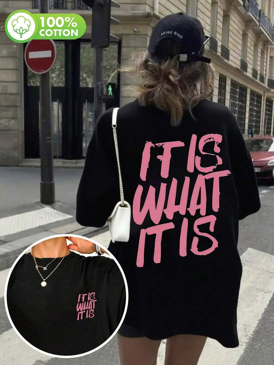 Women's Regular Skateboard Frog Print T-Shirt, Black, 100% Cotton Top, Suitable For Summer Wear, Pure Cotton T-Shirt Casual - Black - View 1