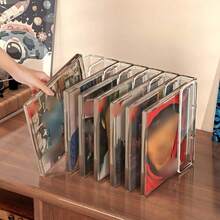 Clear Acrylic CD Storage Rack, CD Display Stand Holds Up To 14 Standard CD Cases, For Media Rack Storage And Organization - Clear - View 4