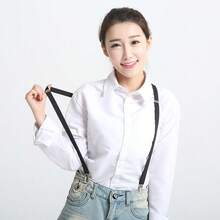 1pc Women's 2.5cm Wide Adjustable Suspenders, 4-Clip Suspenders Clothing Accessories - Multicolor - View 4