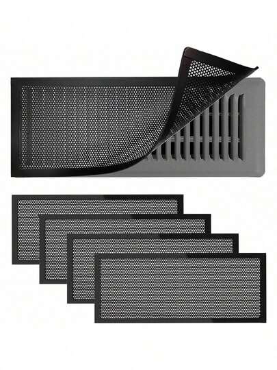 1pc/4pcs Magnetic Floor Vent Covers, Anti-Insect Anti-Clogging Vent Filters For Home Floor/Wall/Ceiling Vents
