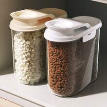 Pet Food Storage Container, Airtight Moisture-Proof Dust-Proof Large Capacity Cat Dog Food Bucket, Household & Travel Food Dispenser - 2L - View 6