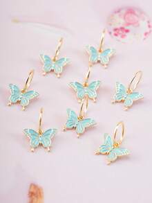 8pcs Girls Butterfly Hair Ties, Fashion Scrunchies Suitable For Daily Wear - Multicolor - View 3