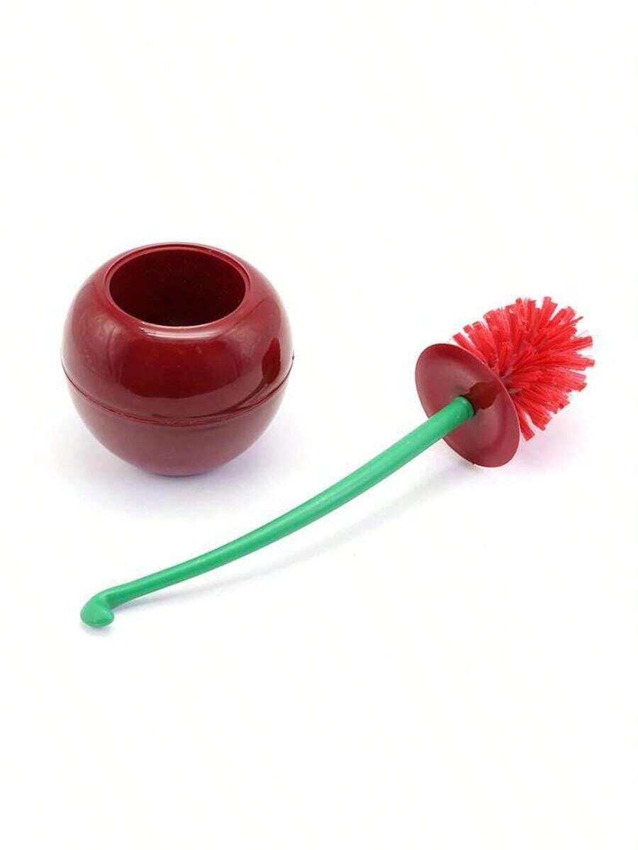 1 Juego / Unisex / Estilo minimalista / Creativo con forma de cereza / Cepillo de inodoro con soporte / Diseño único / Reutilizable / Autoportante / Accesorio de baño / Material de PP / Alto nivel de apariencia