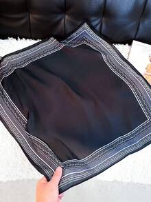 2pcs Women's Silk Scarf Set With Zinc Alloy Scarf Clips - Multicolor - View 14