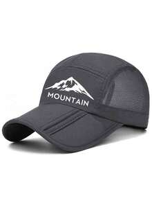 1顶纯色山峰字母印花棒球帽，涤纶速干网眼帽，百搭日常佩戴，适合作为圣诞节、母亲节、父亲节、教师节、生日礼物送给家人、朋友、男友/女友。 - 彩色 - 查看 12