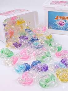 100 piezas Cápsulas de detergente para ropa de uso intensivo, Cápsulas de líquido de lavandería 8X concentradas, Perlas de eliminación de manchas resistentes, Bolas de detergente de limpieza potente, Bolas de lavandería con enzimas, Eliminación de grasa y olores, Perlas de lavandería de alta eficiencia, Líquido de lavandería multifunción, Suministros esenciales de limpieza de ropa, Organización del cuarto de lavado, Bolas de lavandería para eliminación de manchas resistentes - Líquido - Ver 1