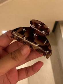 Bộ 2 kẹp tóc/1 kẹp tóc cỡ vừa 6.5cm/2.56in màu mai rùa và đính đá trắng, phụ kiện tóc bằng nhựa thanh lịch, đa năng dùng hàng ngày, đi chơi, dự tiệc, đi biển, buộc tóc đuôi ngựa, búi tóc, rửa mặt, trang điểm, phối đồ. Kẹp tóc mùa hè, kẹp tóc đi biển, kẹp tóc du lịch. - Nhiều màu - Xem 8