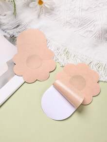 10pcs/Pack Disposable Invisible Breast Lift Tape, Suitable For Large Bust And Plus Size Women, Self-Adhesive Strapless Invisible Breast Tape, Reusable, Lift Bust, Cover, Can Be Used As Breast Pads, Nipple Covers, Prevent Breast Protrusion, Enhance Bust Shape. - Apricot - View 5